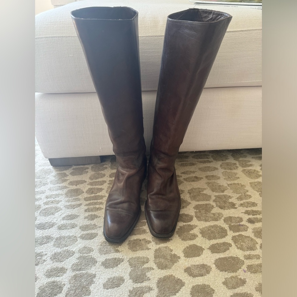 Vintage Via Spiga for Neiman Marcus tall leather brown boots